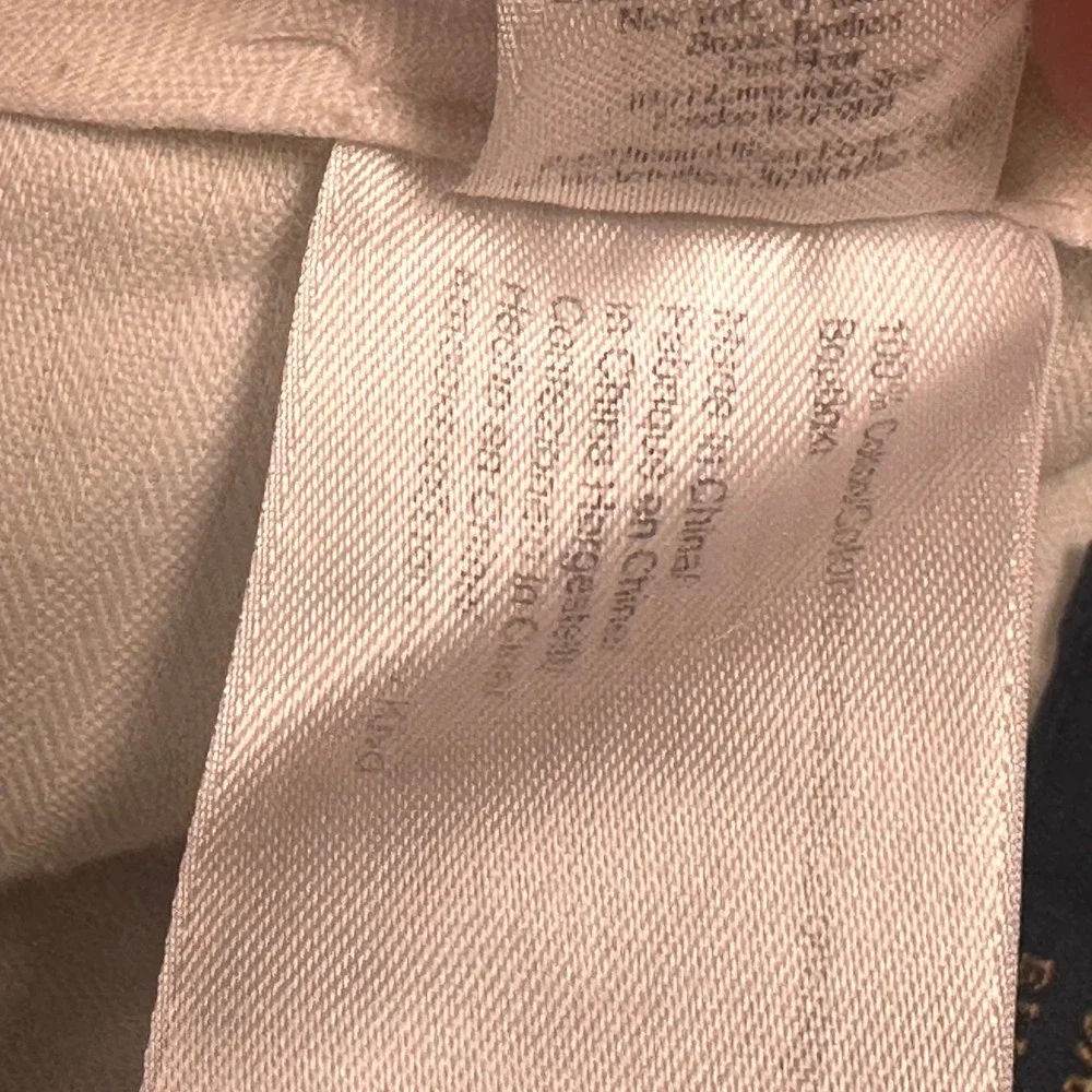 Brooks Brothers Corduroy Pants Mens 38x32 Elliot‎ Tan Beige Pleated Hemmed FLAW
